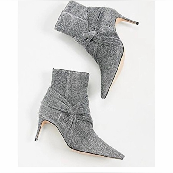 SCHUTZ Shoes - SCHUTZ Sparkling Silver Heeled Boots